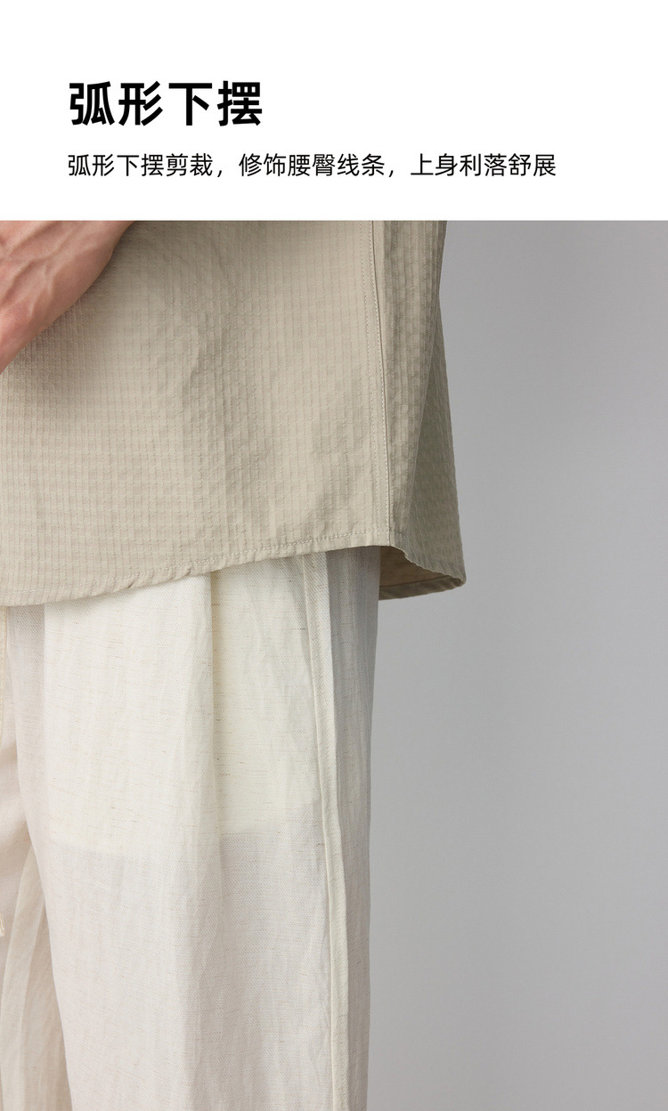Áo sơ mi nam dài tay công sở chất liệu cotton phom thường — trắng chi tiết 7