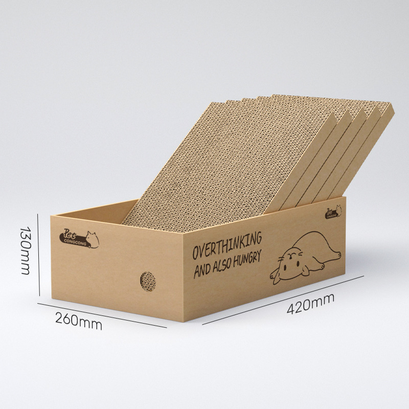 Juego de caja de papel corrugado explosivo transfronterizo tablero de agarre para gatos