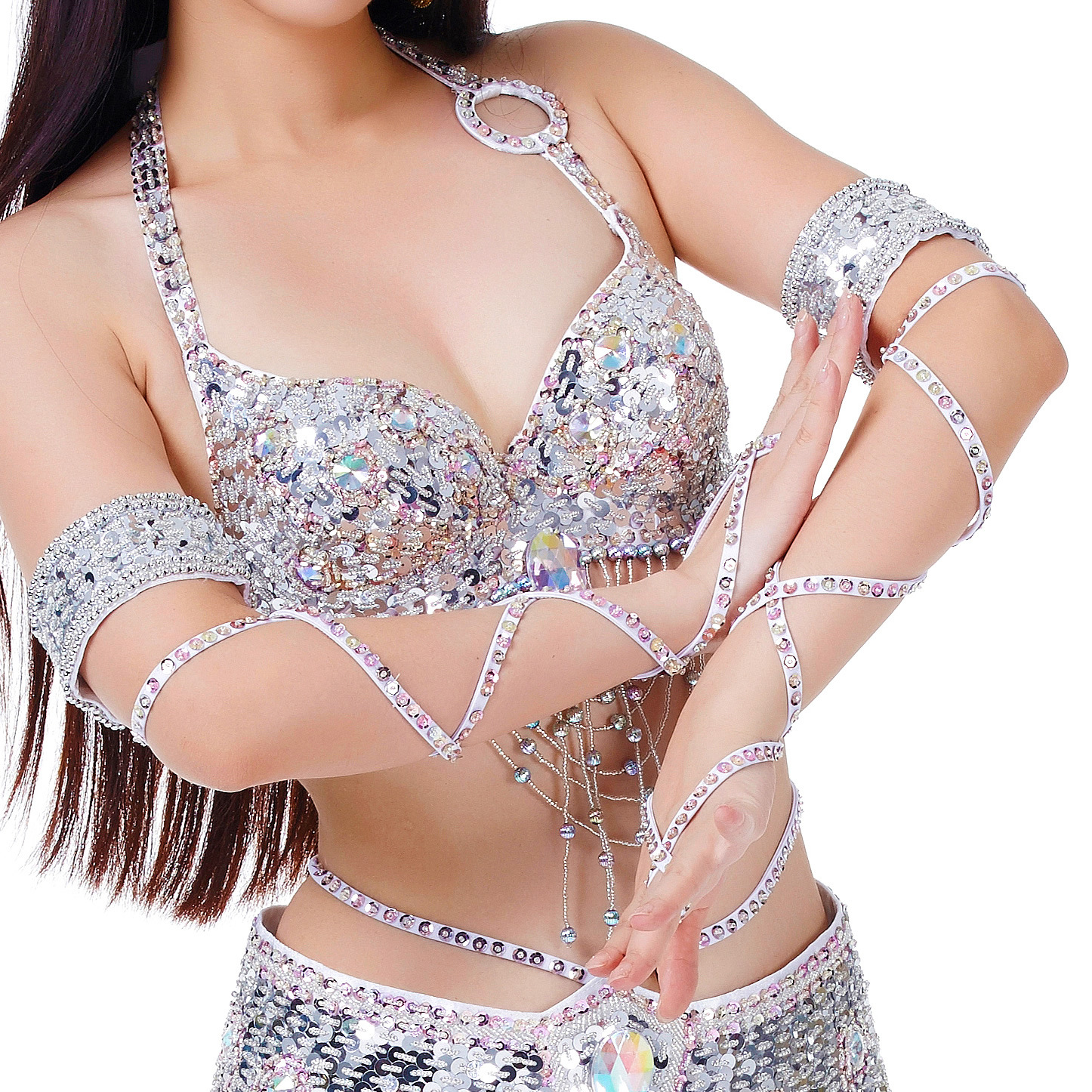 실버[페어] 스네이크 슬리브 팔찌