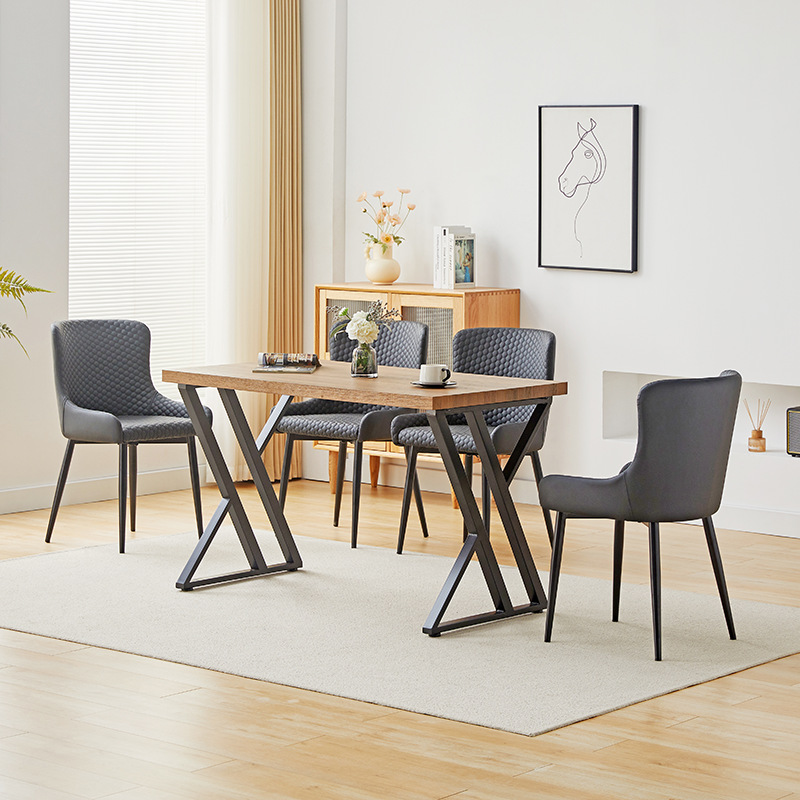 Mesa de comedor de madera maciza transfronteriza mesa de negociación de lujo nórdica mesa de oficina moderna y simple mesa de comedor MDF