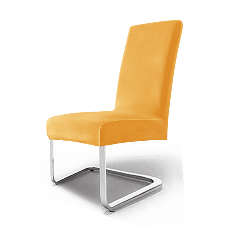cubierta de silla de terciopelo elástica de plata gruesa cubierta de silla de comedor de hotel cubierta de polvo cubierta de silla de alto nivel sentido transfronterizo