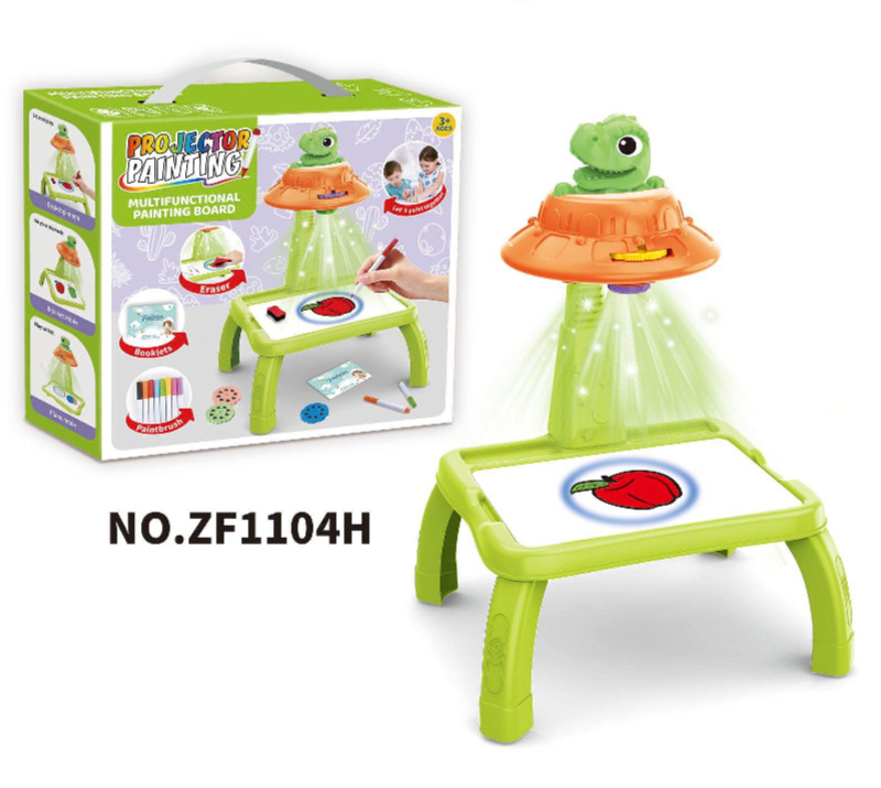 Tablero de dibujo de proyección DE jirafa transfronteriza tablero de dibujo de escritura infantil dinosaurio divertido proyección copia tablero de dibujo juguete