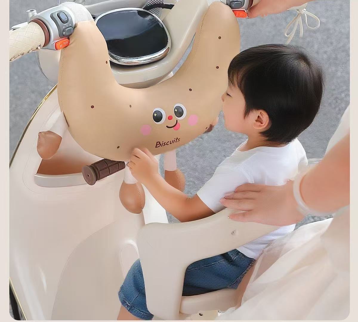 Electric Vehicle Child Front Seat Anti-Collision Pad Cartoon Cute Waterproof Thickened Head Protection Universal Model