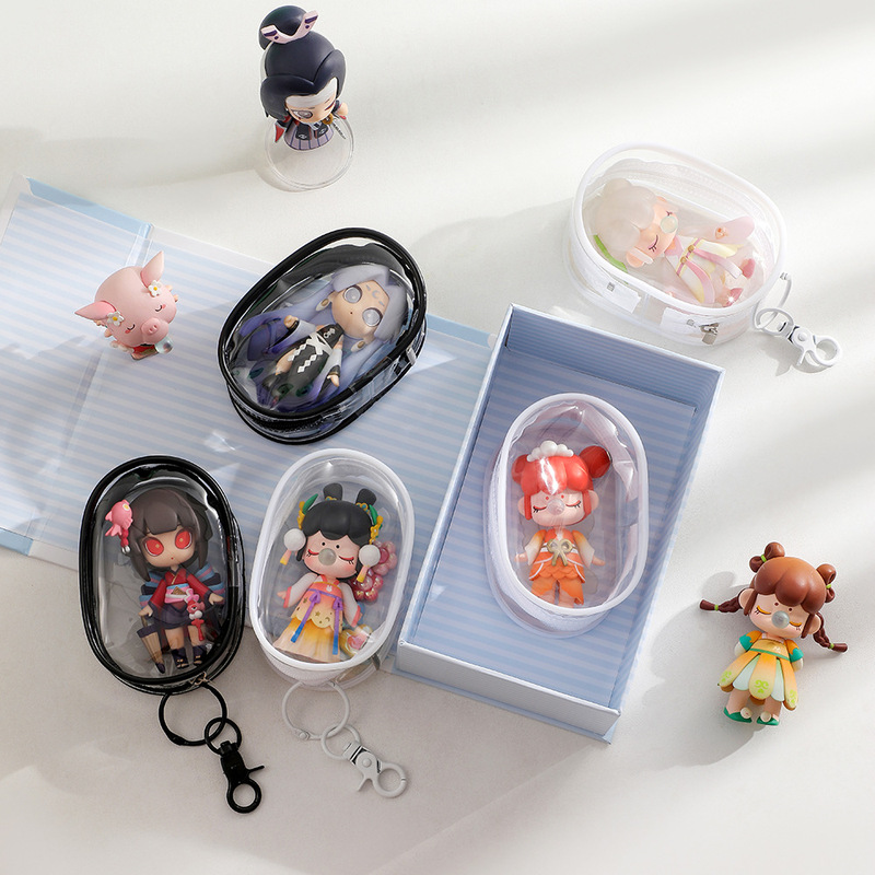 Hisocool夏透明小銭入れ学生公仔手作りカプセルバッグPVC展示干し人形バッグイヤホンバッグ|undefined