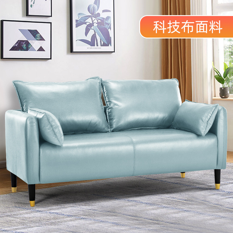 Sofá de piel de gato pequeño tipo sala de estar doble triple alquiler apartamento simple tienda de ropa en línea popularidad pequeña