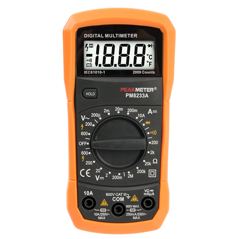 华谊PEAKMETER数字万用表PM8233A手持万能表高精度维修电工多用