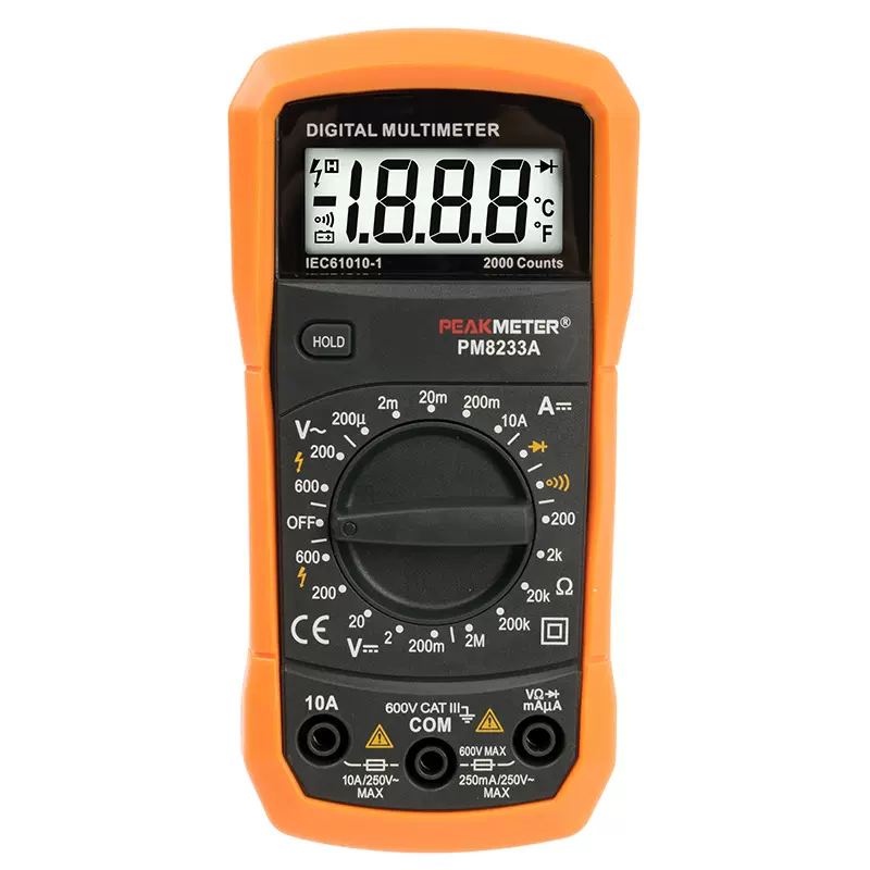 华谊PEAKMETER数字万用表PM8233A手持万能表高精度维修电工多用