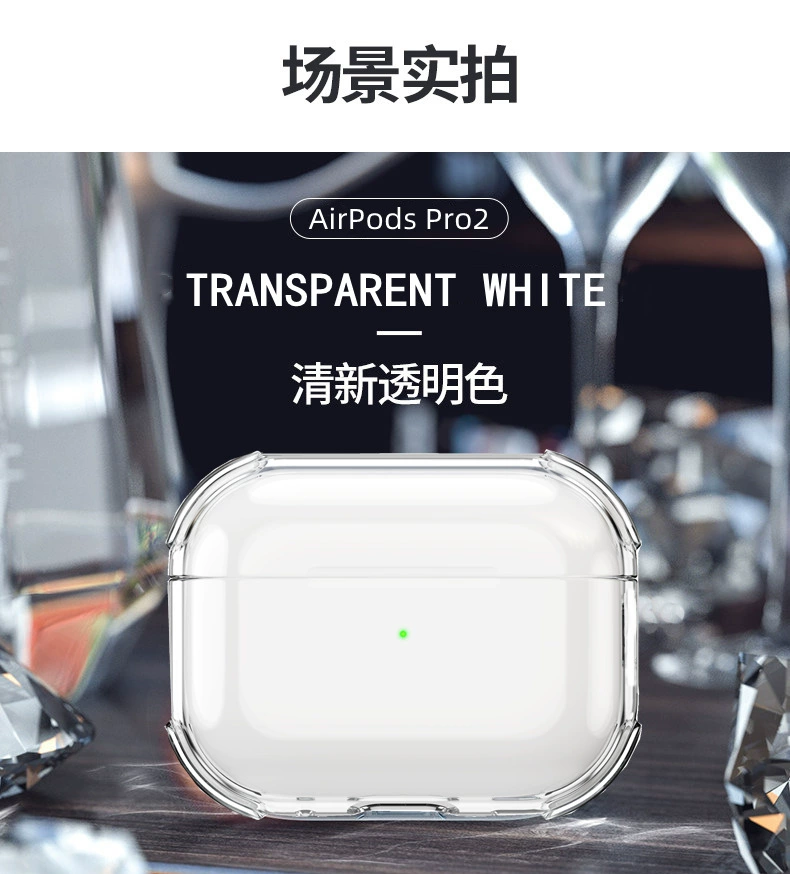 Protective Case (Apple AirPods) — Compatible with Pro/3/4/2/1, Transparent, Keyring
