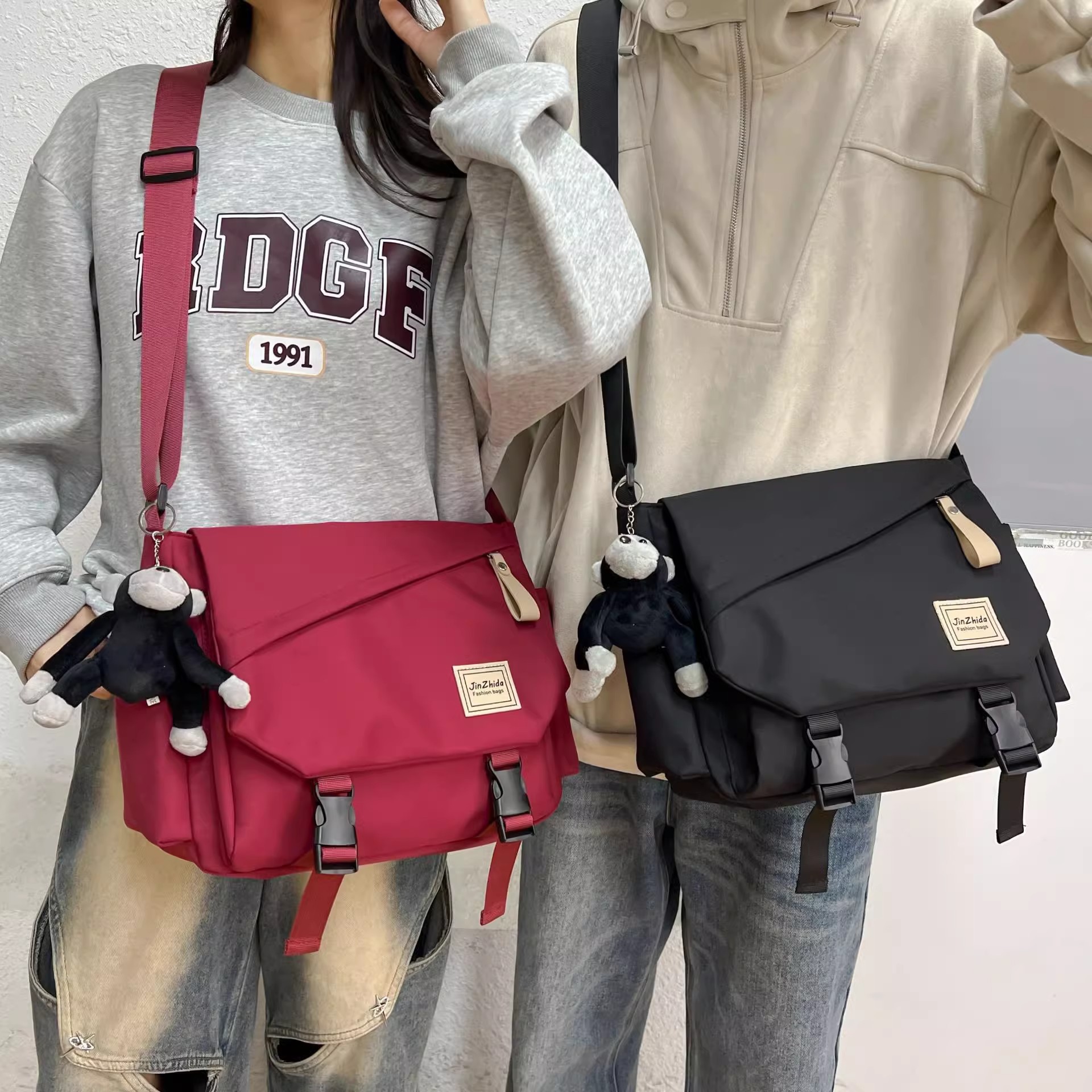 Harajuku Gakuen style crossbody bag for women, ins Japanese style, versatile, large-capacity single-shoulder bag for campus, student class tutorial bag undefined