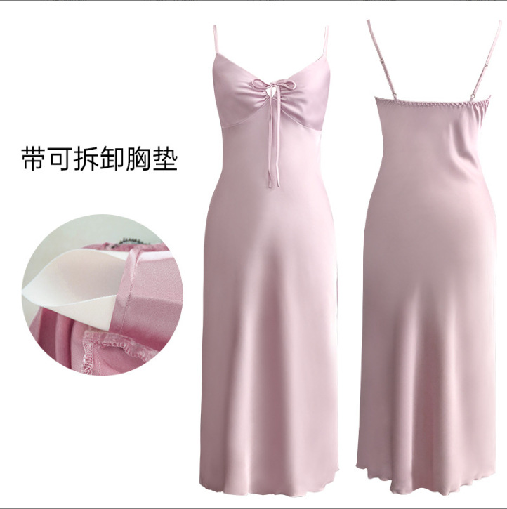 Zoshang hielo pijama de mujer de verano plumas de satén de mangas largas pijama de cabina pantalones largos set de ropa para el hogar 2658 + 2659