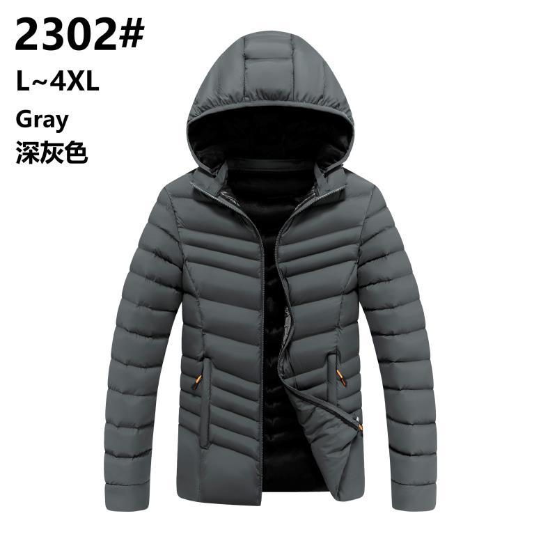 Abrigo de algodón acolchado de los hombres de otoño e invierno costilla abajo abrigo de algodón acolchado abrigo encapuchado invierno engrosado moda casual suelta algodón acolchado chaqueta al por mayor