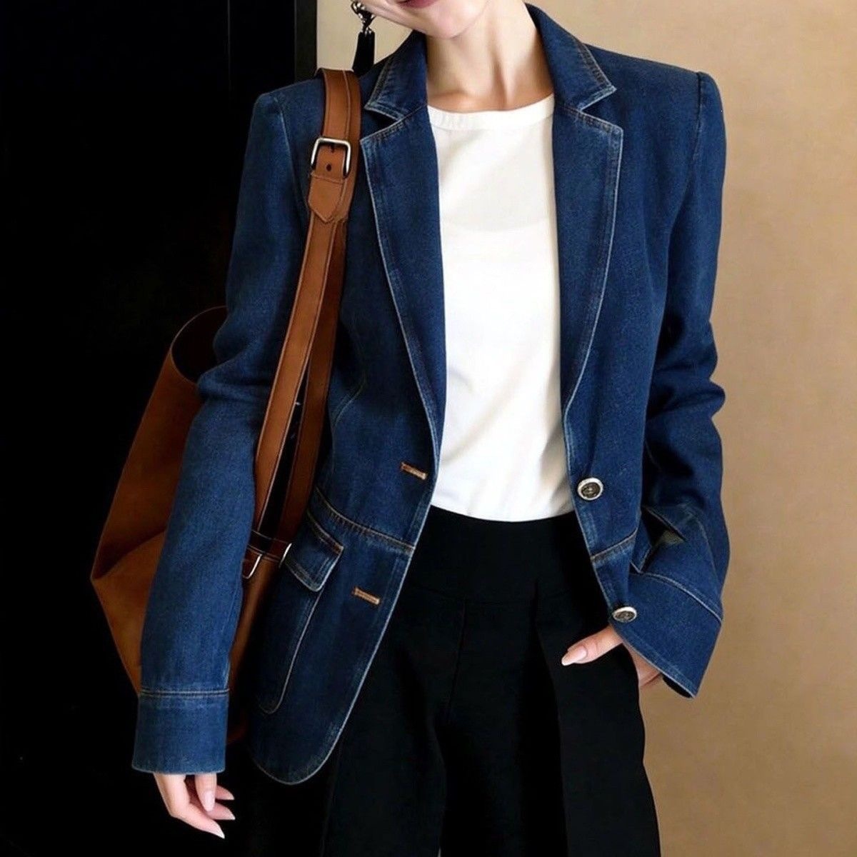 2026秋季新款高级感气质别致独特小众设计欧货休闲牛仔外套女
