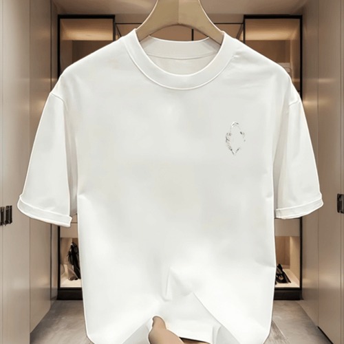 American street style black heavy-letter short-sleeve T-shirt for men, summer Insta trendy brand loose 7.5-inch sleeve top fashion