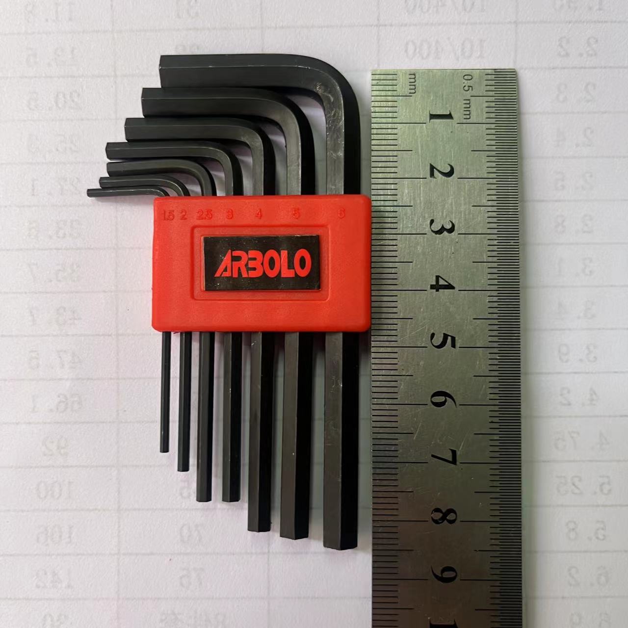 Hexagon socket wrench juego hexagon socket cabeza plana de siete piezas conjunto 1.5-6 hexagon socket fuente fabricante