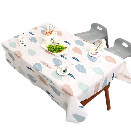 Simple ins Nordic style tablecloth waterproof, oil-proof, anti-scalding, no-wash PVC picnic cloth European-style thickened dining table mat tablecloth