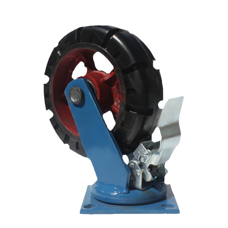 加重橡胶转向轮（承载650-1000公斤）刹车脚轮.推车万向轮