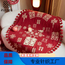 婚庆玫瑰花毛毯成品现货花束毯子成品花朵休闲喜毯