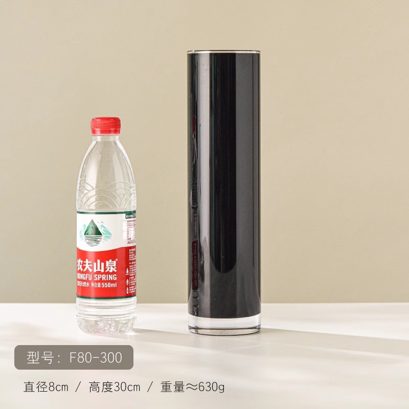 Importado PC anti-caída pequeño jarrón negro decoración en el hogar simple creativo sobre flores ligeras de lujo jarrón de escritorio