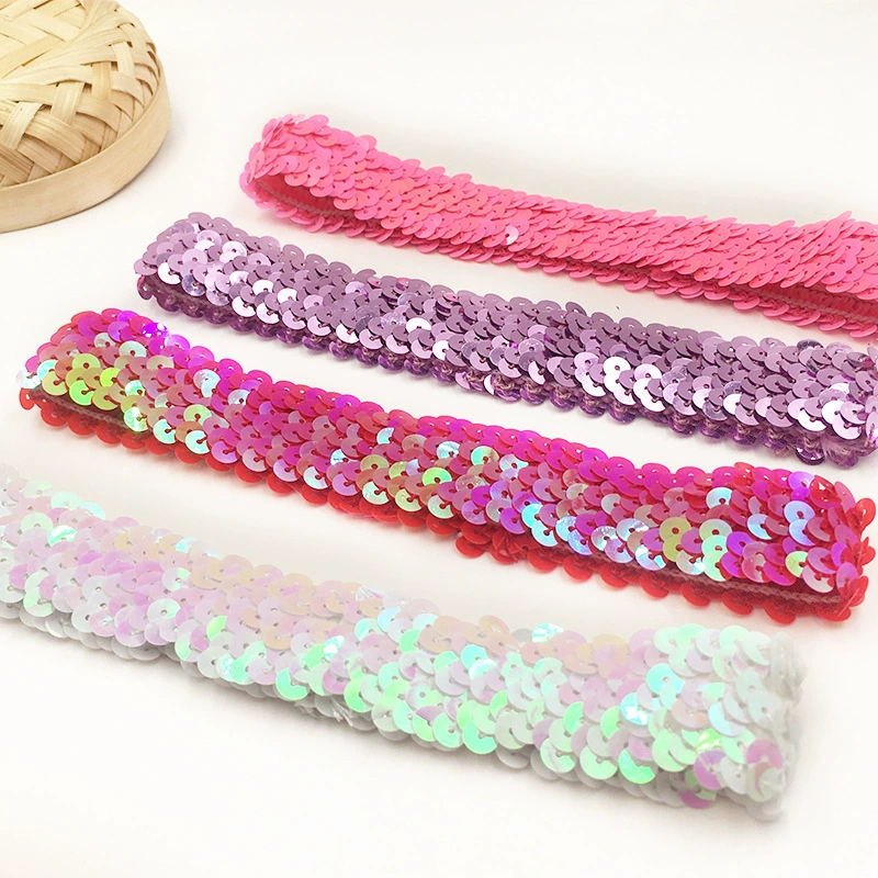 Nail sequins, shiny elastic headband, children's fashionable hairgrip, hairpins, European style