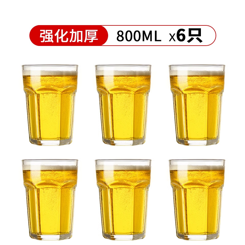[두꺼운 내열] 500ml 육각컵-6개입