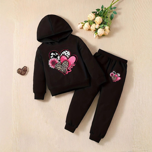 Set of 2 Boys' Functional Hooded Sweatshirts for Young Children - Spring and Autumn Long Sleeve Pants Combo