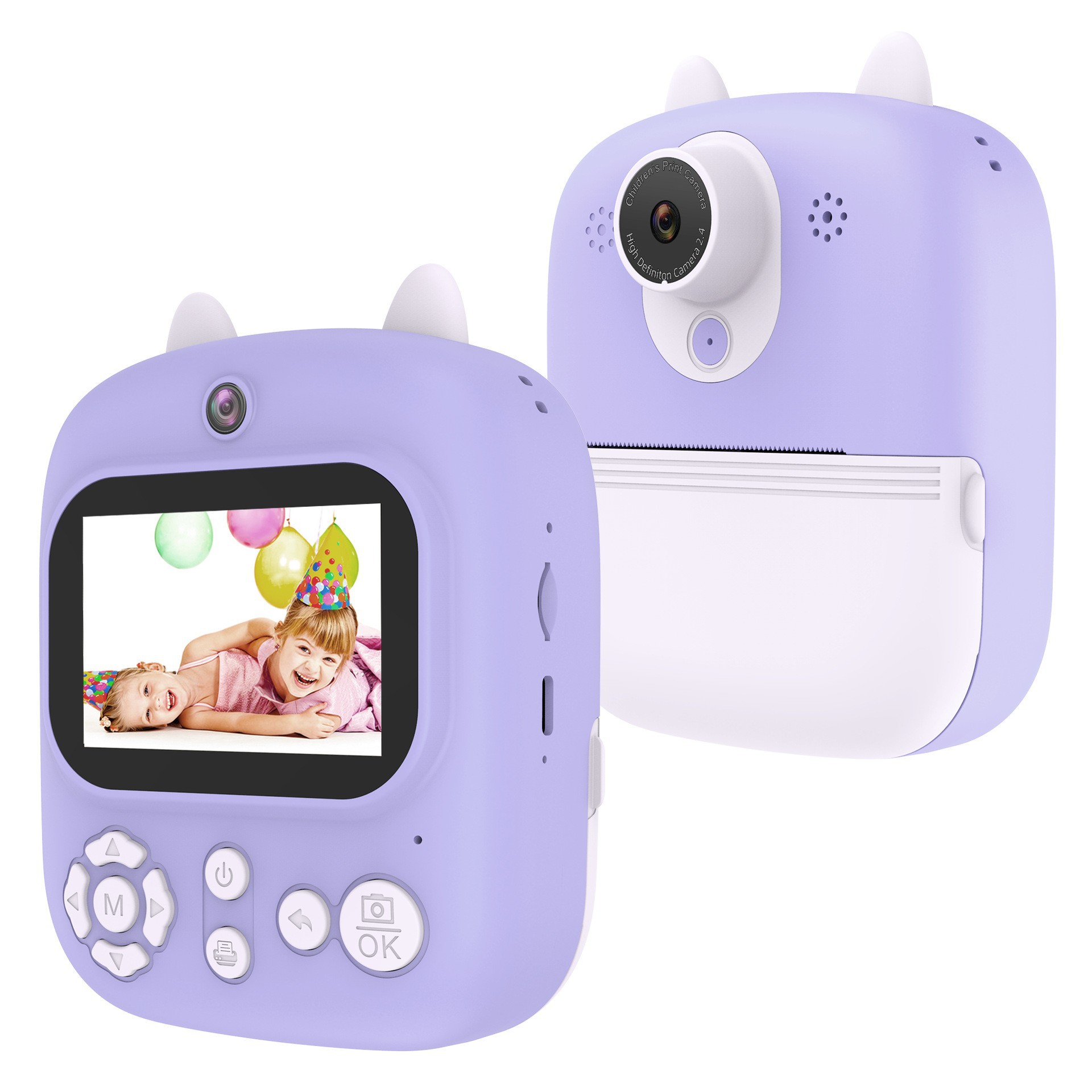 Nueva cámara de impresión Cámara digital para niños Polaroid lindo juguete de dibujos animados mini cámara de impresión HD
