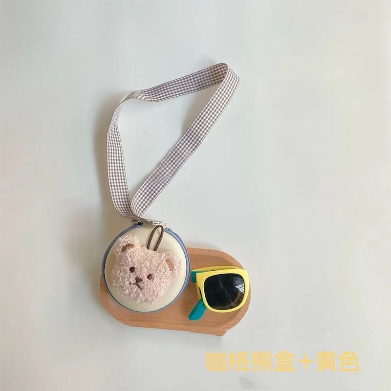 儿童墨镜便携挂脖带盒眼镜宝宝夏季紫外线太阳镜男女童可折叠眼镜|undefined