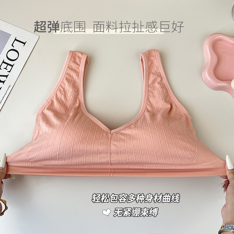 プラスサイズのマザーズブラ、ワイヤーなし、女性用のファットmm下着、快適、シームレス、美しい背中、通気性のあるチューブトップ、胸を包みます。|undefined