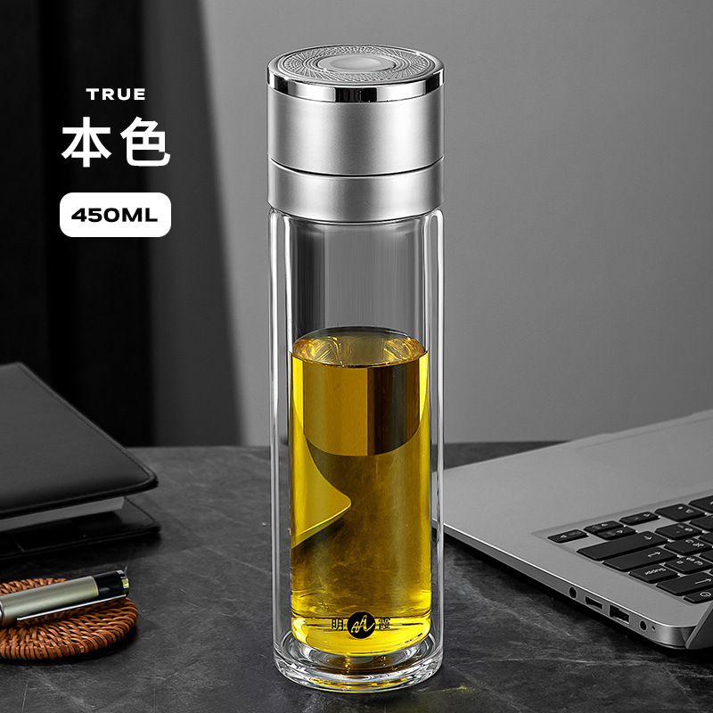 明霞グラス速開二層高ホウ素シリコンコップ携帯車載ビジネスお茶コップ卸売りカスタマイズ|undefined