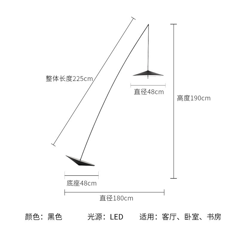 酒店工程样板房展厅客厅卧室落地灯设计师极简展厅大型钓鱼落地灯|undefined