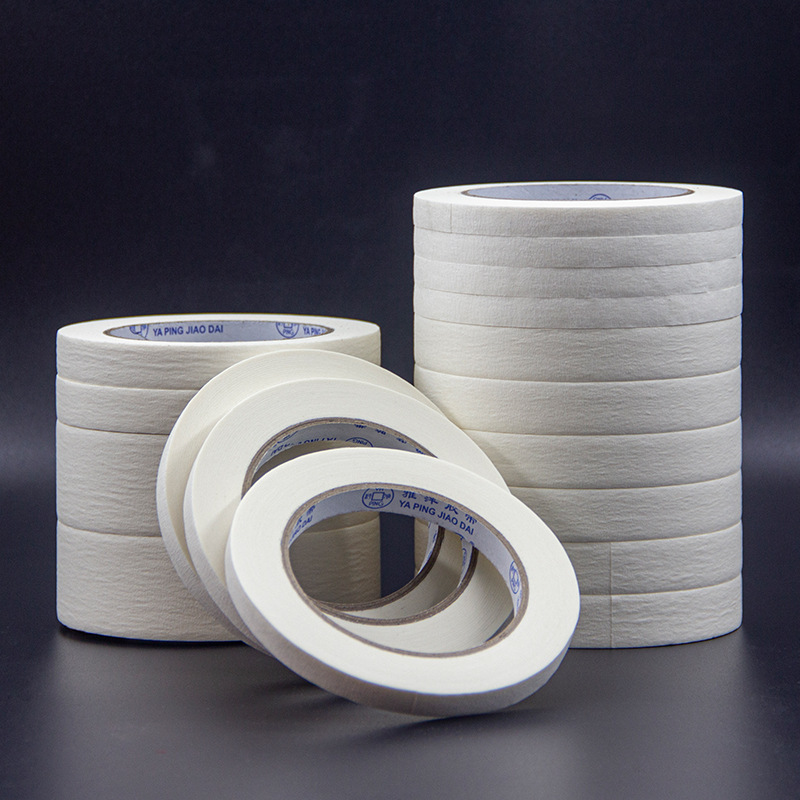Yaping alta cinta de papel adhesivo en stock pintura en aerosol al por mayor que cubre la pared exterior decoración separación de colores coche cinta de papel de enmascaramiento sin costuras