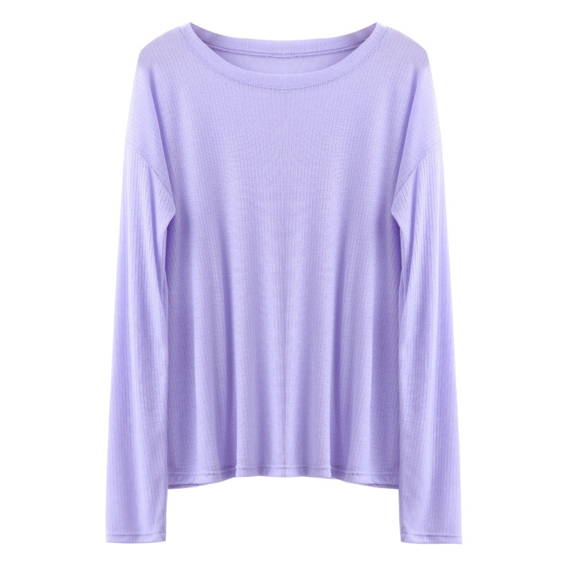 Camiseta blanca de manga larga versátil estilo Q k ins, jersey de seda de hielo fino transparente holgado para mujer, blusa con protección solar