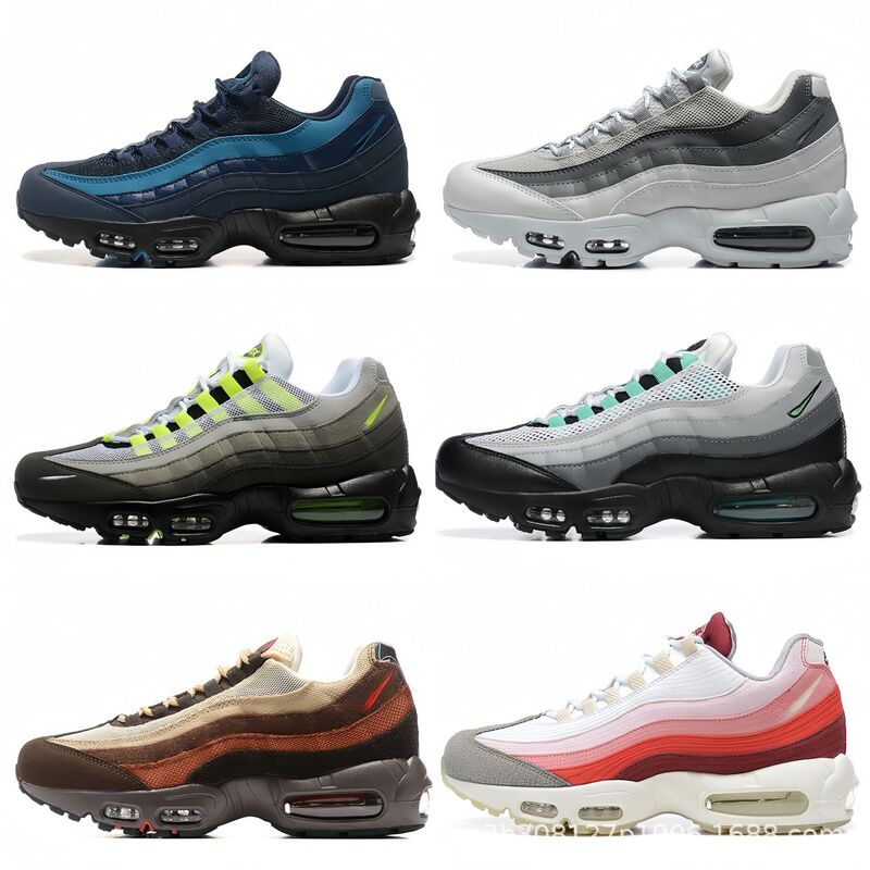 Putian Cross-Border Foreign Trade Wholesale Air Max 95 Air-Cushioned Shoes, Mesh Breathable Running Shoes, Men's and Women's Sports Running Shoes Putian Cross-Border Foreign Trade Wholesale Air Max 95 Air-Cushioned Shoes, Mesh Breathable Running Shoes, Men's and Women's Sports Running Shoes