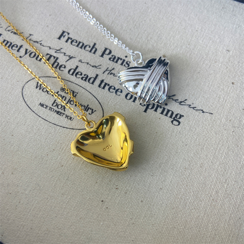 Holiday, Shopping Occasion Copper Material Basic Classic Style Korean Style Heart Shape Copper Plating Pendant Necklace