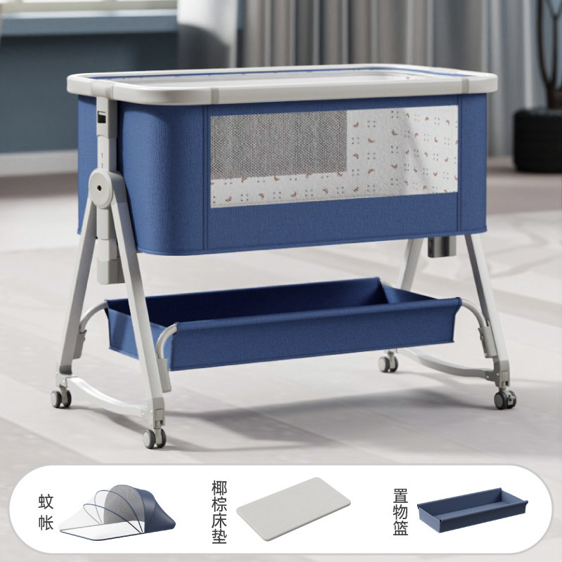 Recién nacido costura gran cama madera grano bebé cuna cama móvil portátil BB cama multifuncional bebé cuna