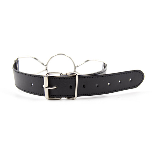 Sexy SM flirting large butterfly mouth ball leather mouth plug for couples sex Yiwu manufacturer adult products mouth gag