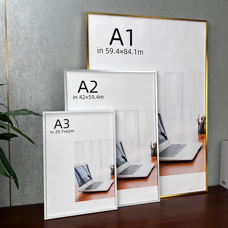 Disassembly-Free Pull-Out Aluminum Alloy Picture Frame B3 Photo Frame Wall Hanging Frame B2 Poster Frame A1A2 Frame 8K Photo Frame Display Frame