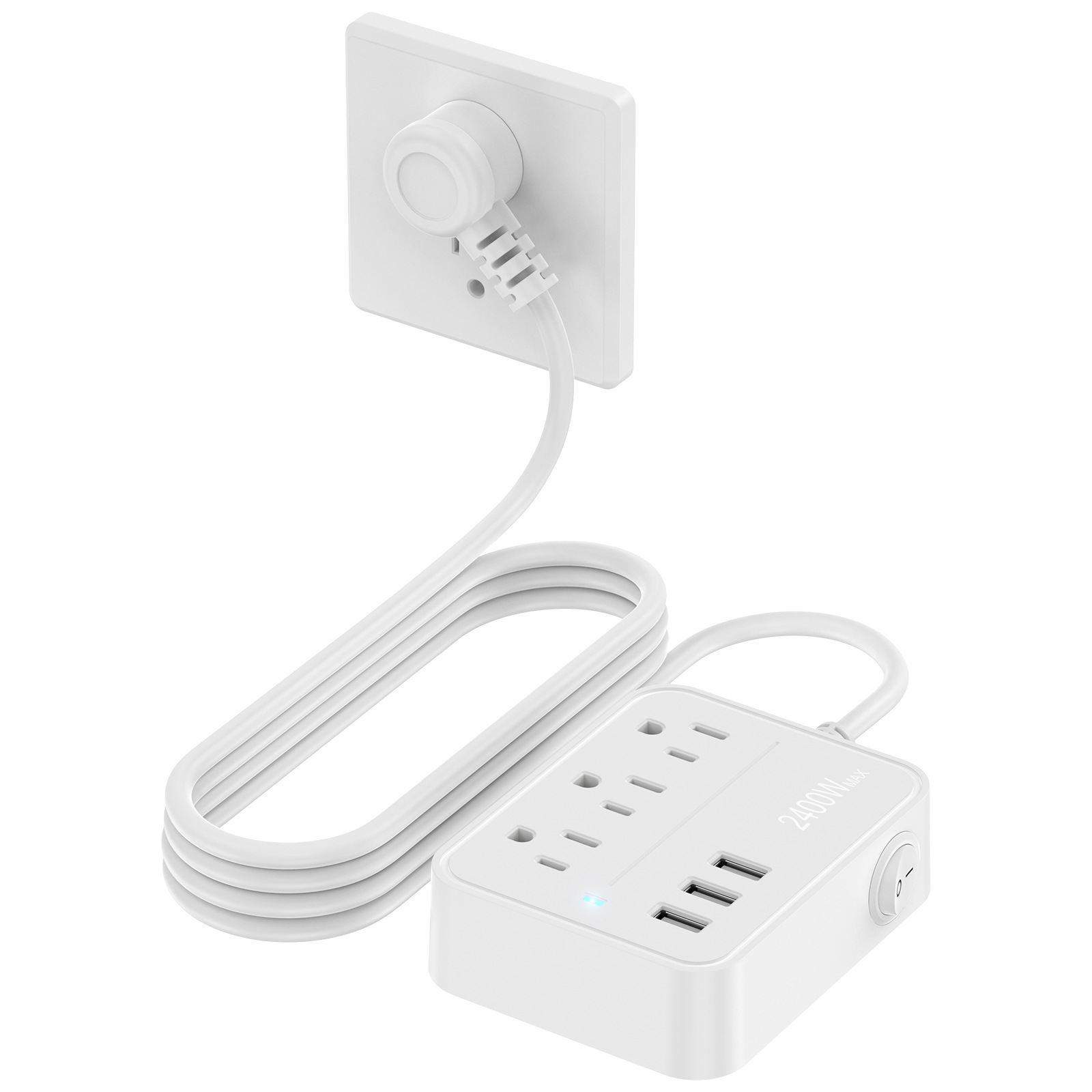 PC-15 US 표준 플러그 스트립 흰색