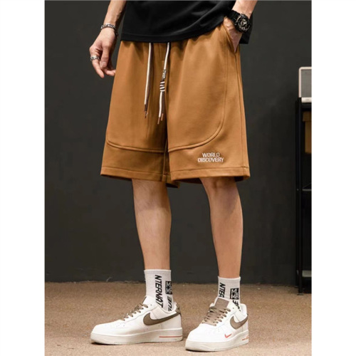 American-style letter print trendy men's summer 2024 new casual loose niche fashion five-pocket pants