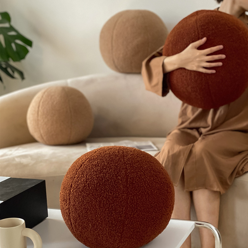 Creative Ball Home Pillow Donut Plush Moon Pillow Sofa Cushion Girls Knotted Pillow Wholesale