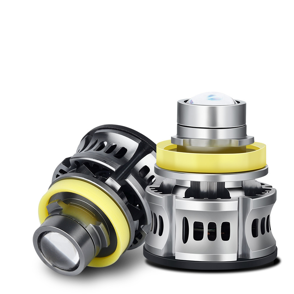 Transfronteriza nueva lente láser LED de dos colores faros antiniebla coche H11H7 modificación de la lámpara del coche delantero lámpara de niebla del coche