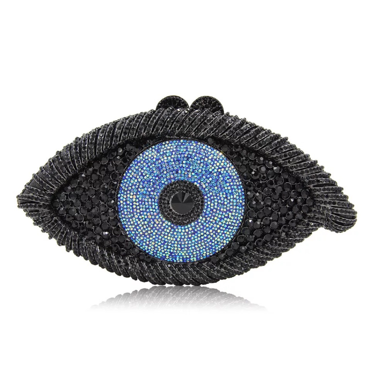 Bolsa de cena de diamantes con ojos, vestido de fiesta europeo y americano, bolso de mano de gemas, embrague de diamantes Bear