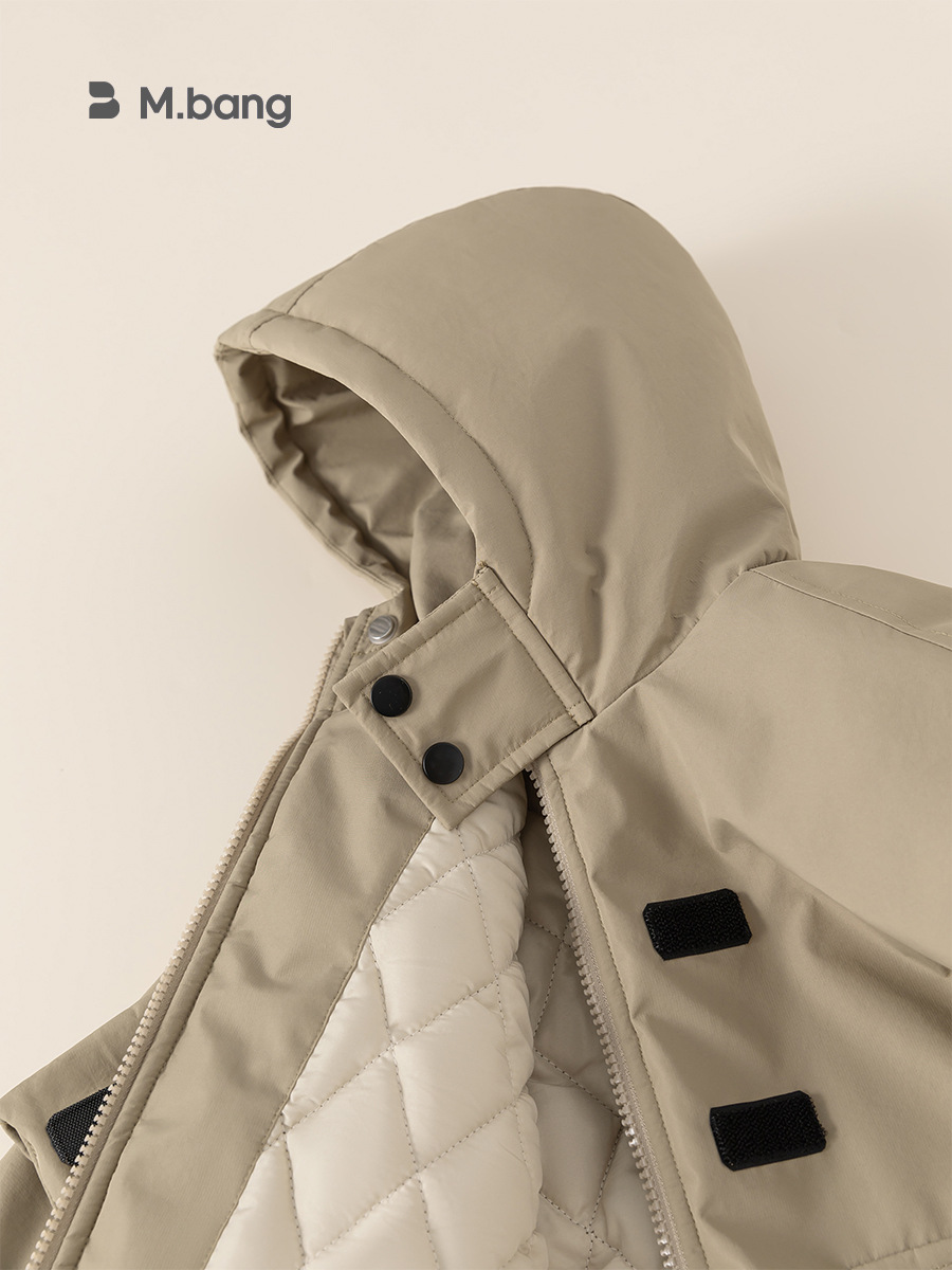 Yoobao ropa infantil otoño invierno ropa de trabajo para niños abrigado nuevo niño invierno chaqueta con capuchona caliente ropa de algodón para niños