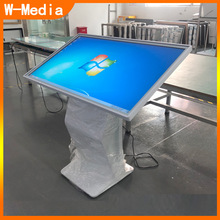 49寸卧式横屏触控一体机/真多点红外触摸 签名到机 白/银色现货厂