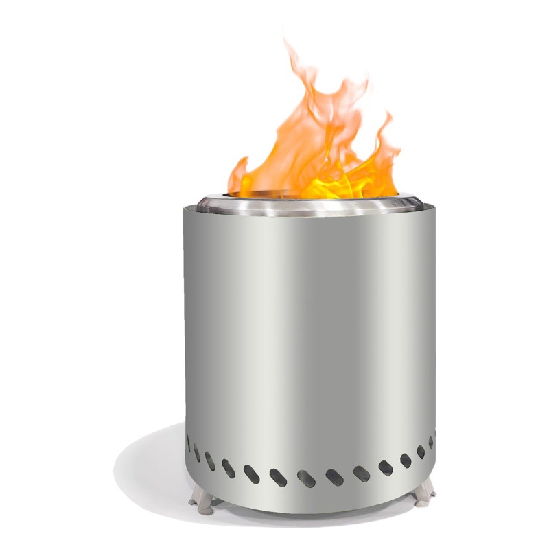Cross-border Original Stainless Steel Outdoor Wood Stove Indoor Courtyard Portable Stove Desktop Stove Desktop Smokeless Stove