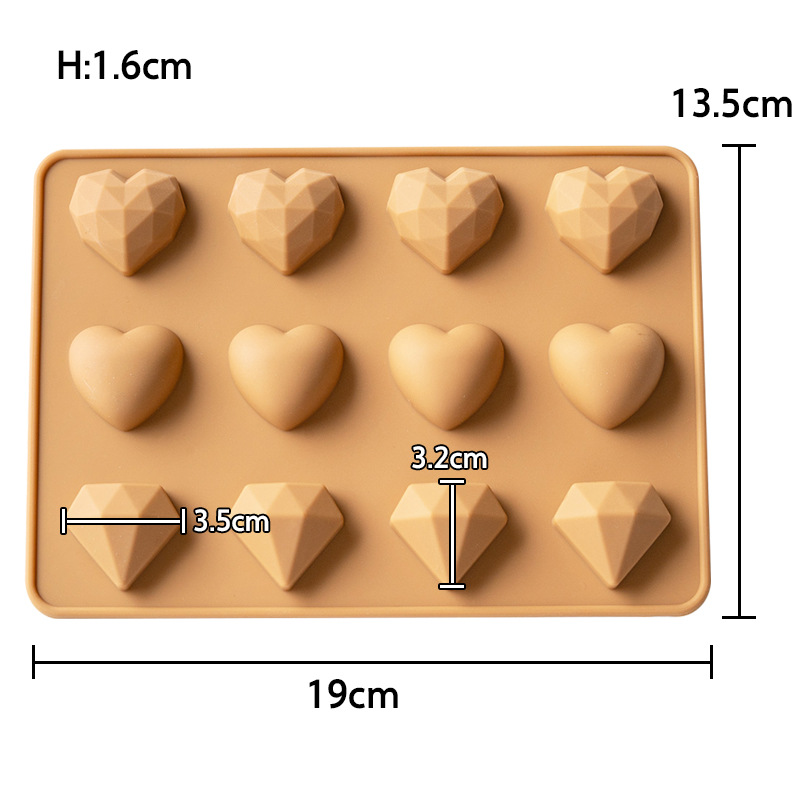 하트 모양의 실리콘 몰드