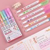 originality Hand account Profile wave Flower Fluorescent pen diy Curve pen student lovely sign Fluorescent pen