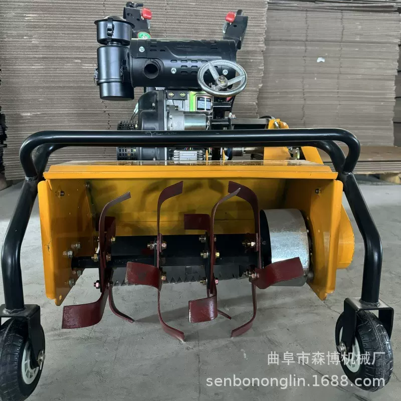 手推大马力旋耕机碎草机四驱乘坐式除草机农用碎草灭茬开荒旋耕机