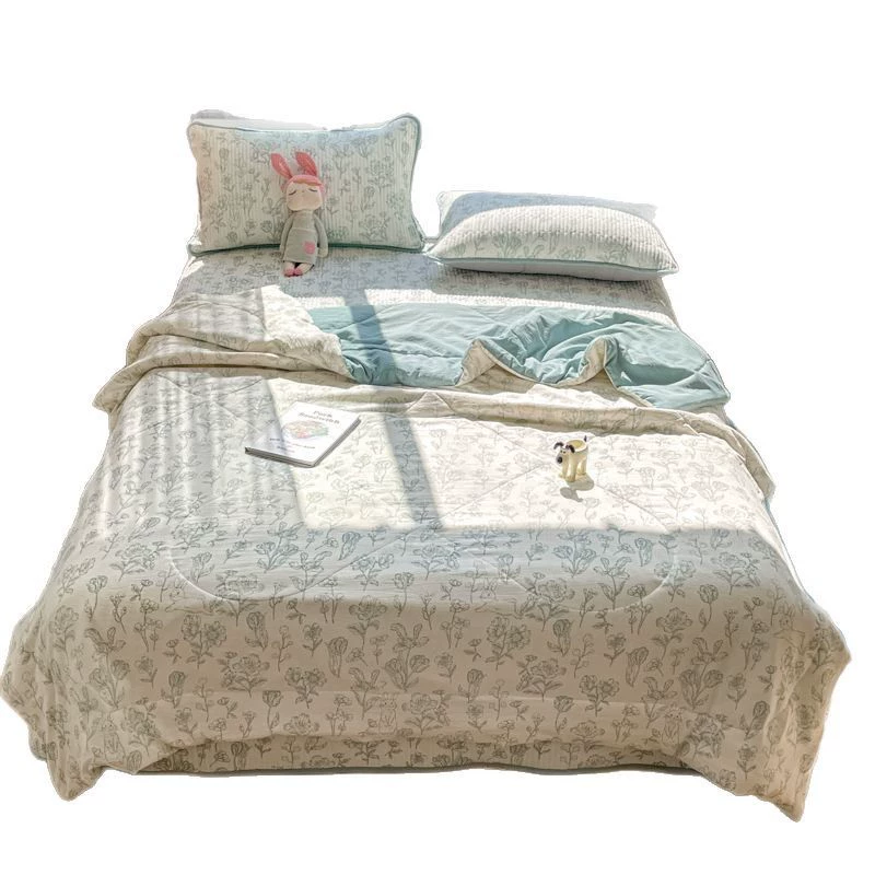 Double-layer antibacterial summer summer duvet, cool duvet, set, 4 piece set