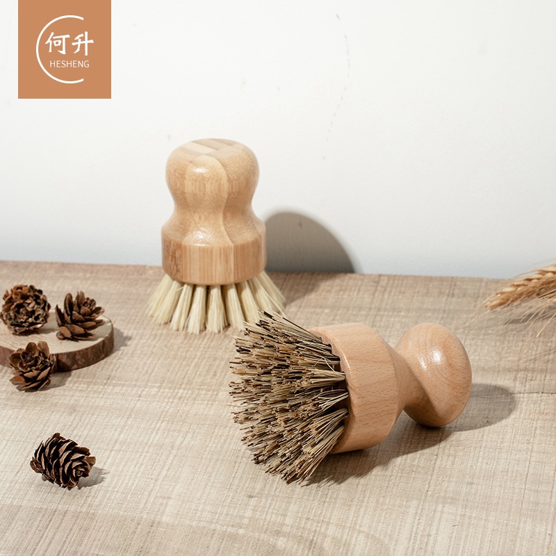 Strictly Selected Coconut Oil-free Pan Washing Brush Beech Dishwashing Brush Household Kitchen Fruit and Vegetable Cleaning Multifunctional Decontamination Brush
